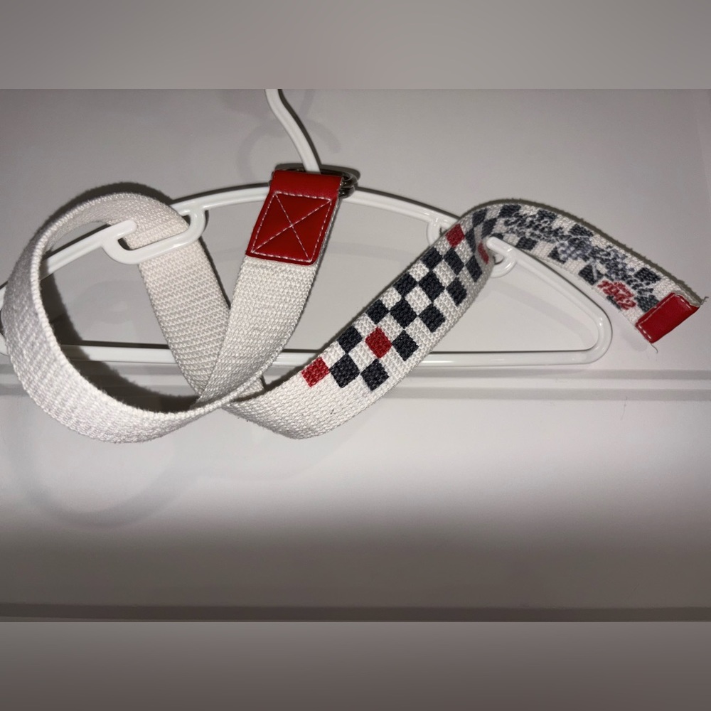 Kids Krickets Checkered Belt with Red Detail.